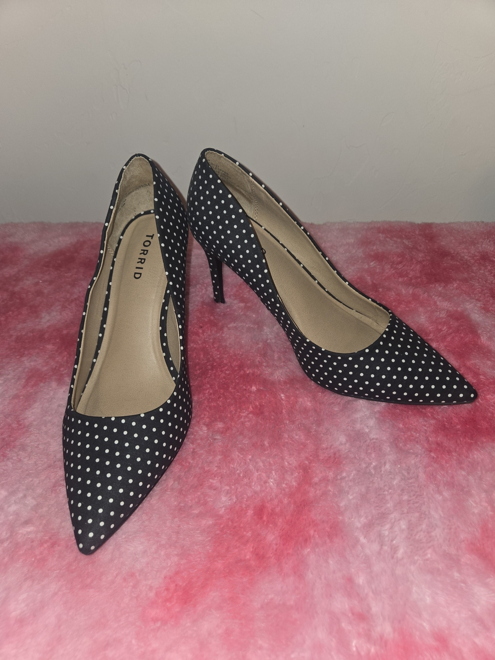 Torrid Black Polka Dot Pointed Toe Pumps
